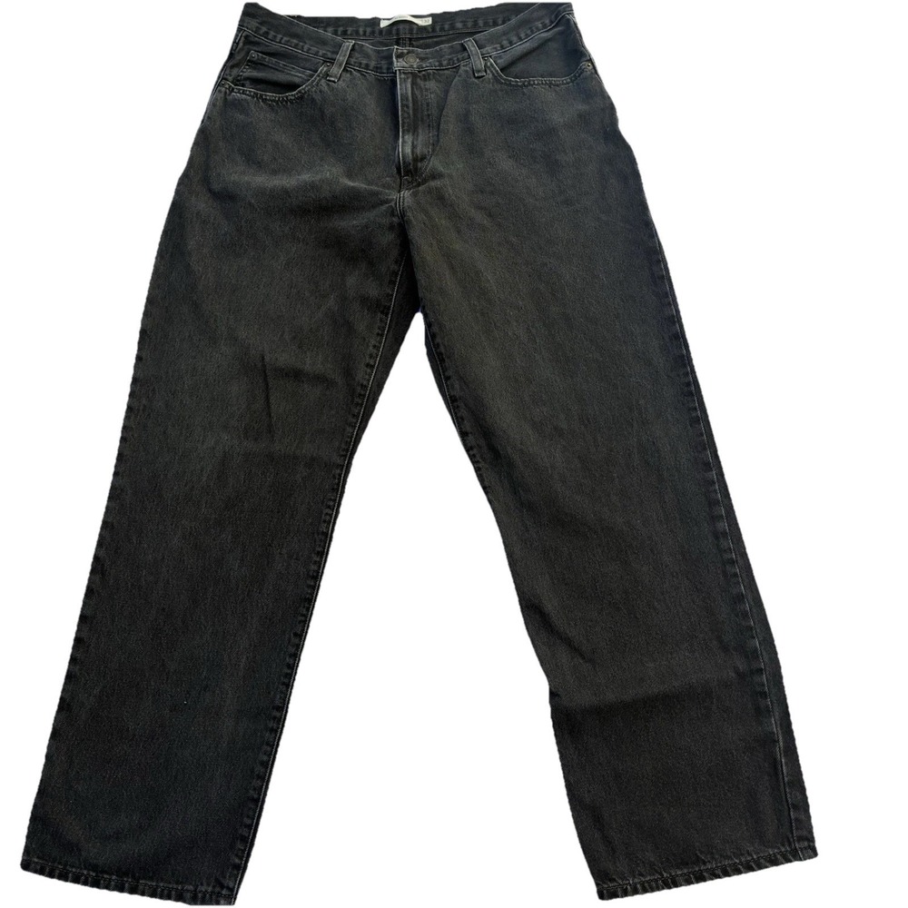 Levis 94 Baggy Wide Leg Jeans Womens 32x30.25 Faded Black Denim Y2K Skater